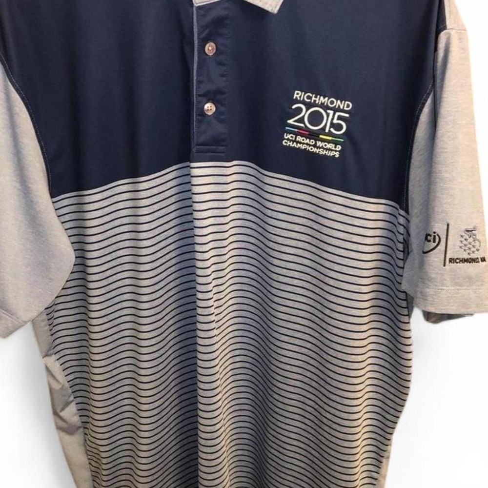 Vansport Blue Stripe SS Polo From 2015 UCI Road World Championships Size Large